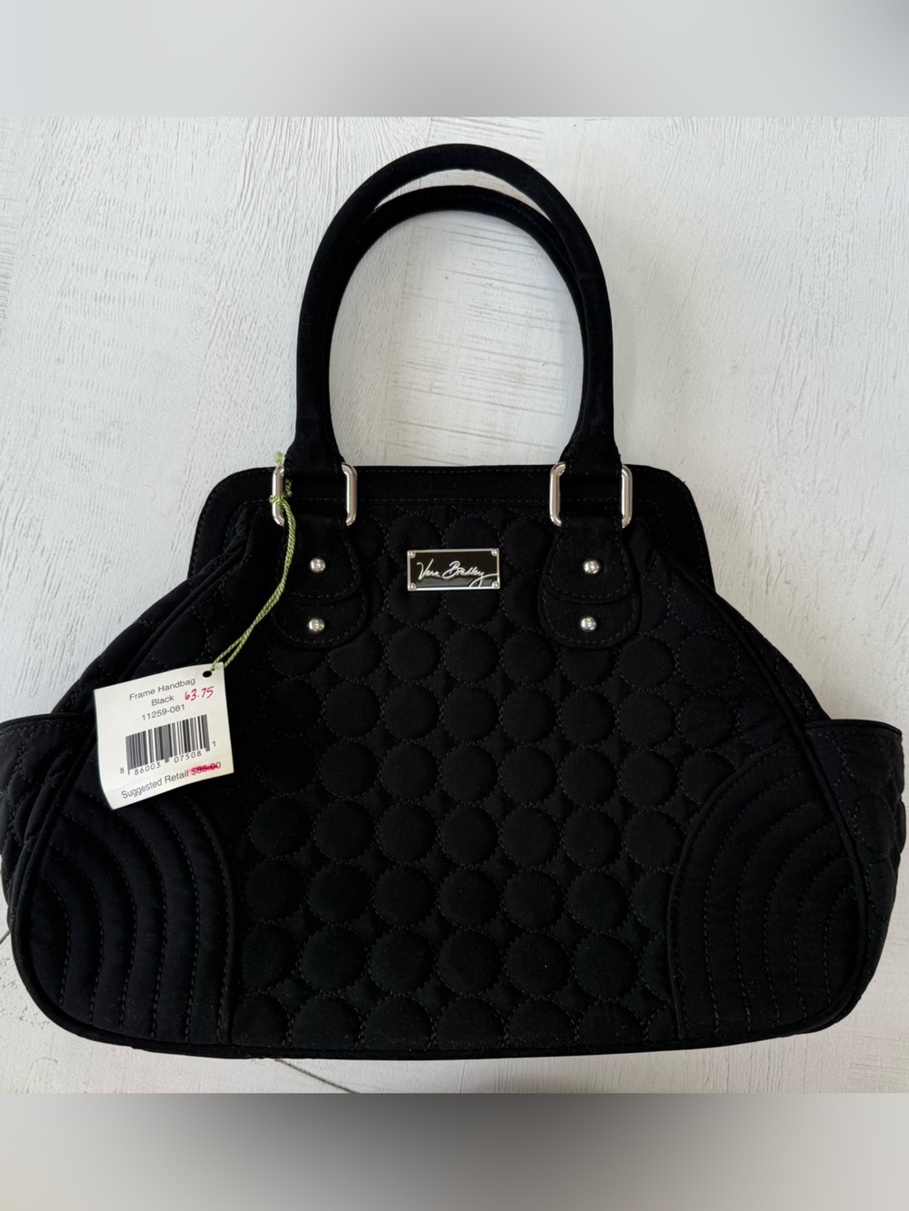 Vera Bradley Black Quilted Pattern Tote